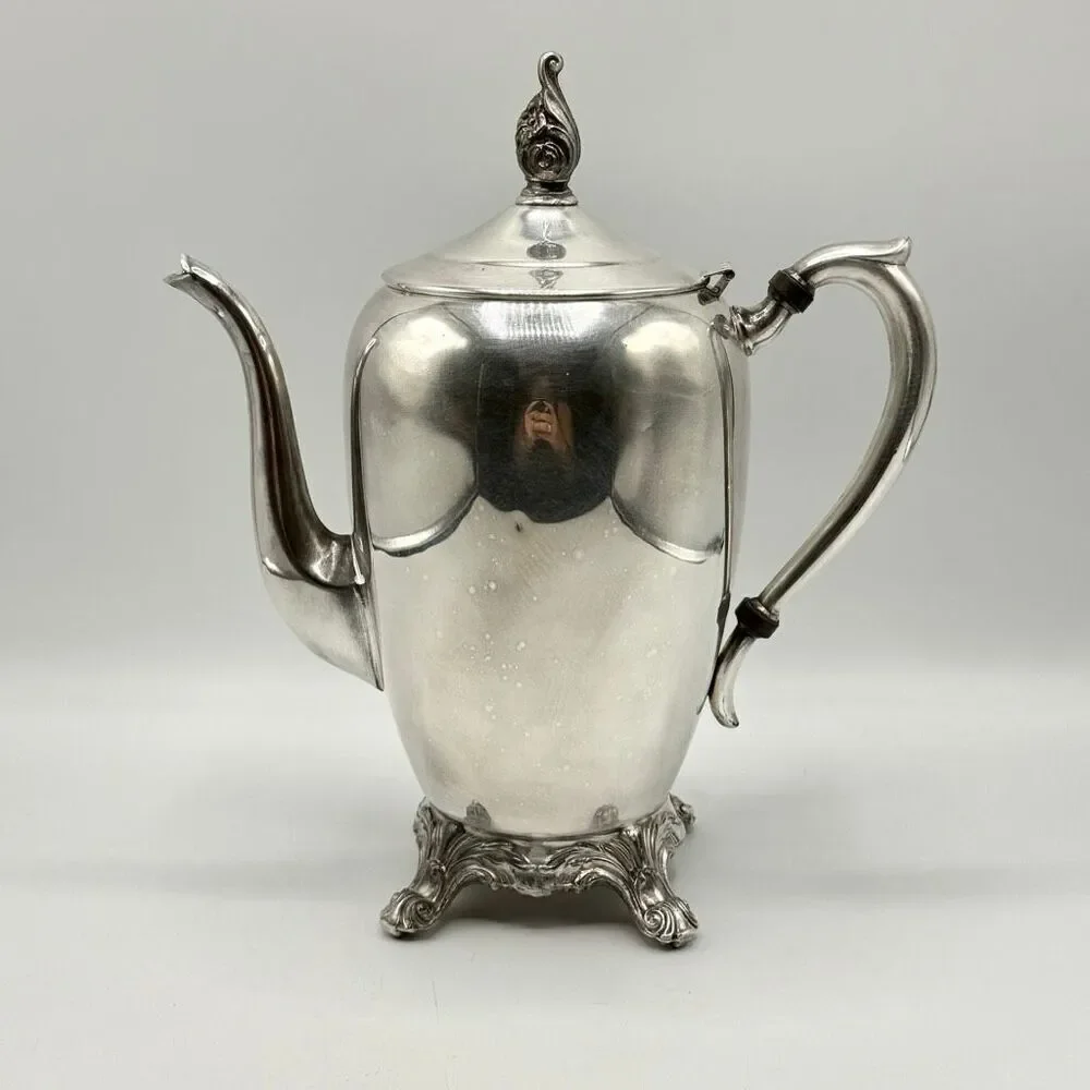 F B Rogers Silver Co. Silver Plated Vintage 19th Century Tea Pot #2670